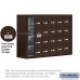 Salsbury Cell Phone Storage Locker - with Front Access Panel - 4 Door High Unit (8 Inch Deep Compartments) - 20 A Doors (19 usable) - Bronze - Surface Mounted - Master Keyed Locks